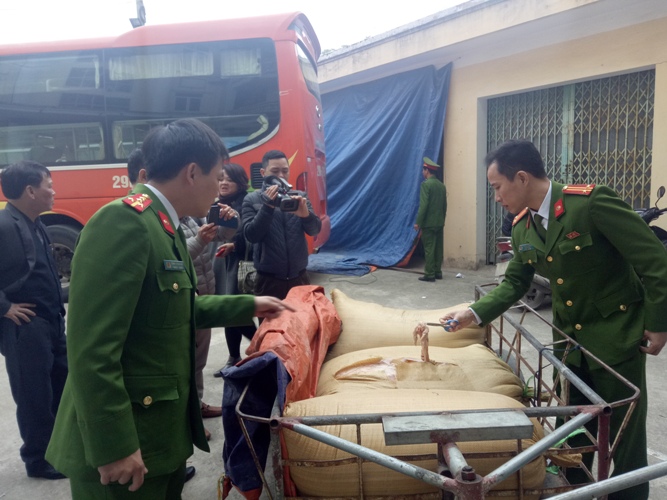 Thanh Hoá: Bắt giữ vụ vận chuyển hơn 5 tạ nội tạng động vật giấy tờ không hợp lệ