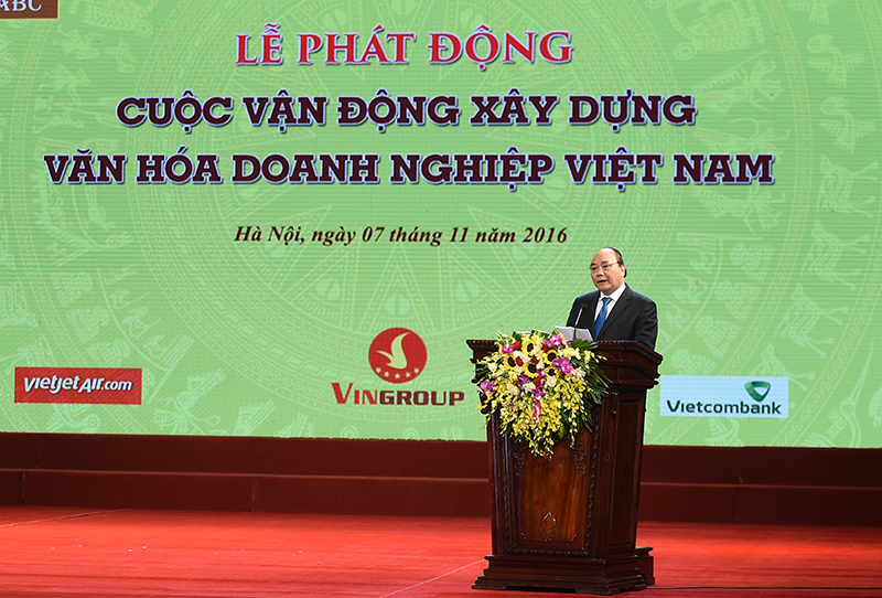 Thủ tướng Nguyễn Xuân Phúc phát động xây dựng văn hóa doanh nghiệp Việt Nam Thủ tướng Nguyễn Xuân Phúc phát động xây dựng văn hóa doanh nghiệp Việt Nam