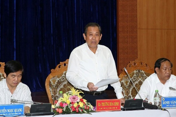 Phó Thủ tướng Trương Hòa Bình làm việc với lãnh đạo tỉnh Quảng Nam